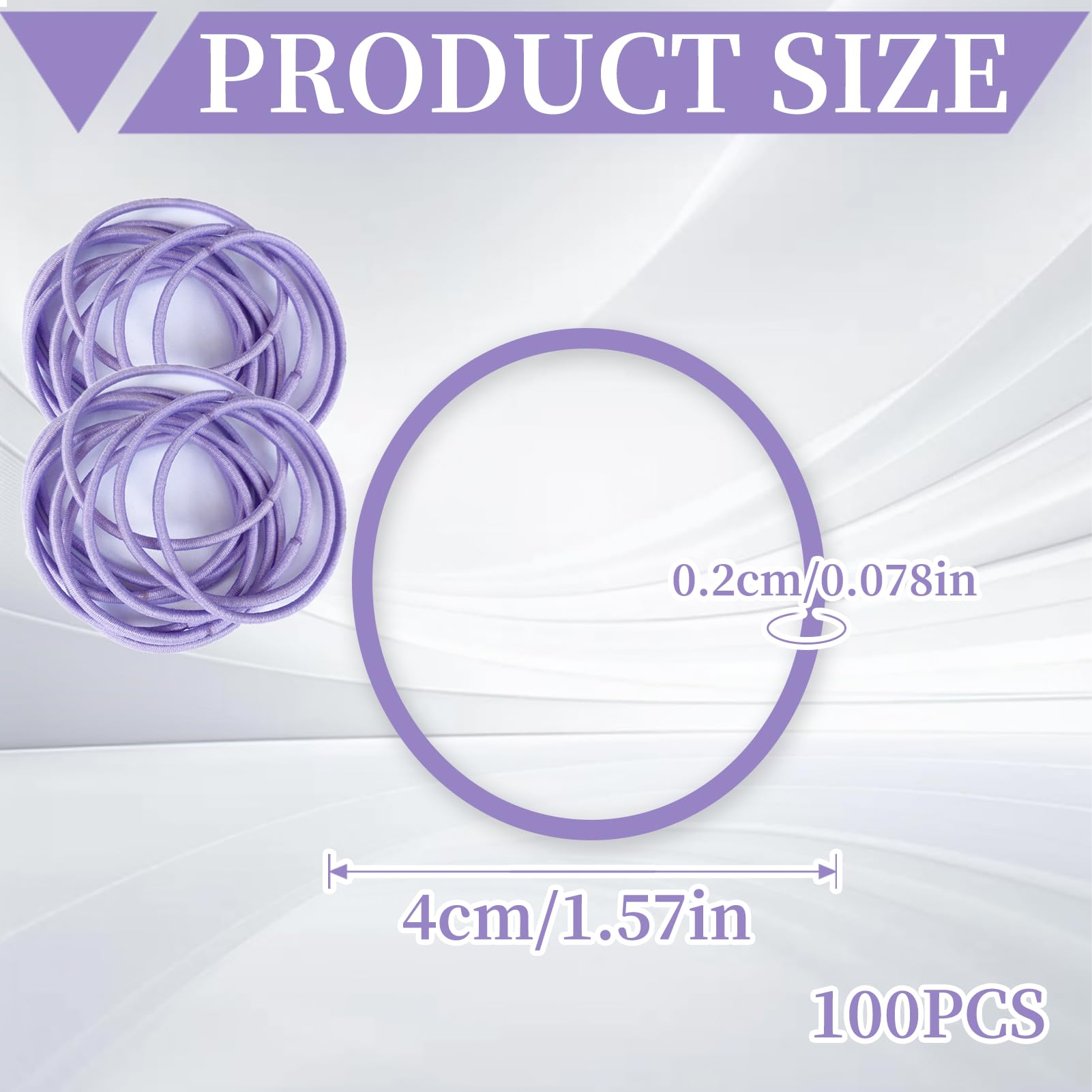 100 PCS Elastic Hair Bands - Image 2
