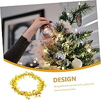 Vista 6 de NOLITOY Guirnaldas de estrellas de oropel para árbol de Navidad, guirnalda de estrellas de Navidad, guirnaldas para guirnalda dorada, guirnalda
