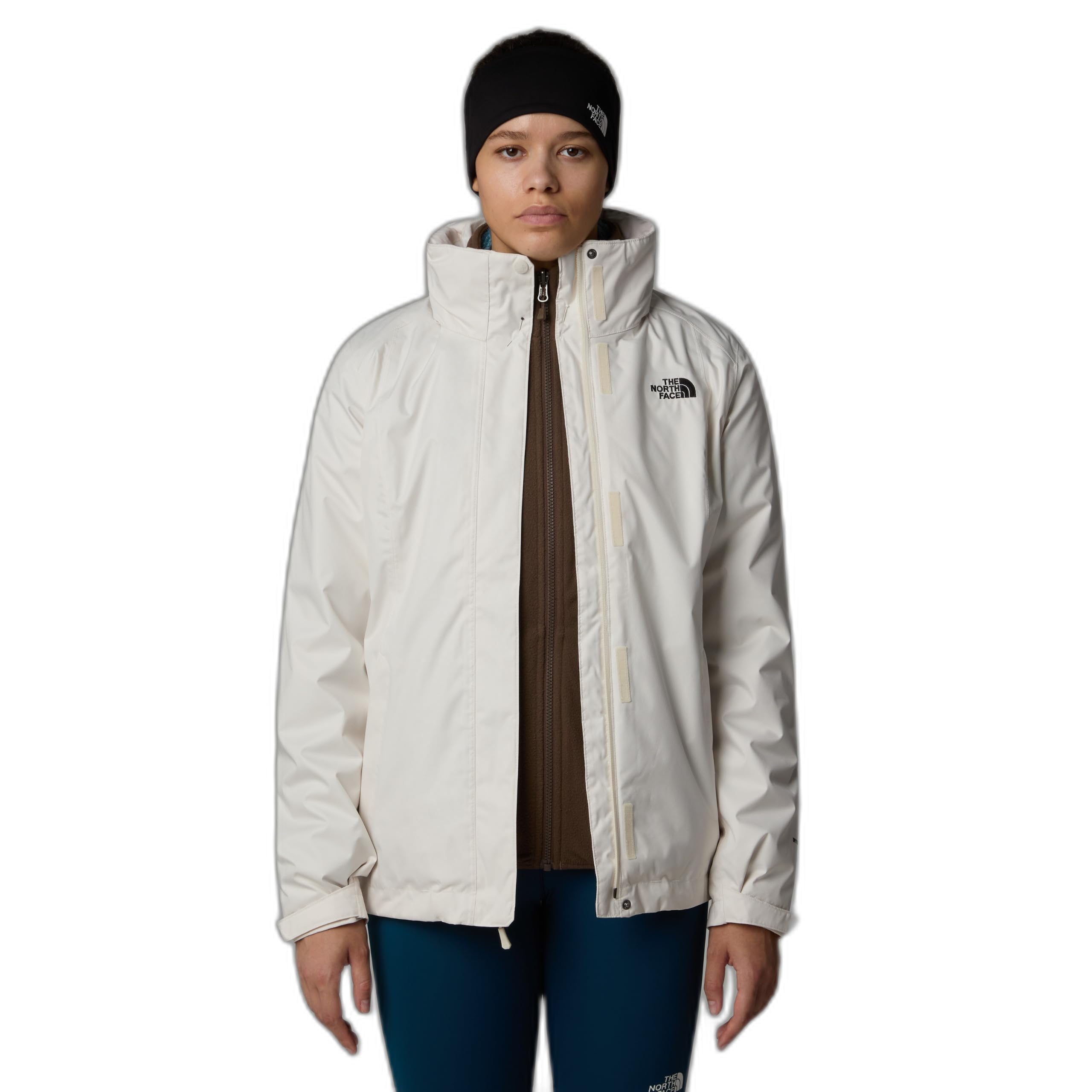 The North Face Women's Evolve II Triclimate Jacket, White Dune/Smokey Brown, XXL