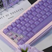 132 Keys Purple Jelly Keycaps PC Matte Transpsarent Keycaps Set