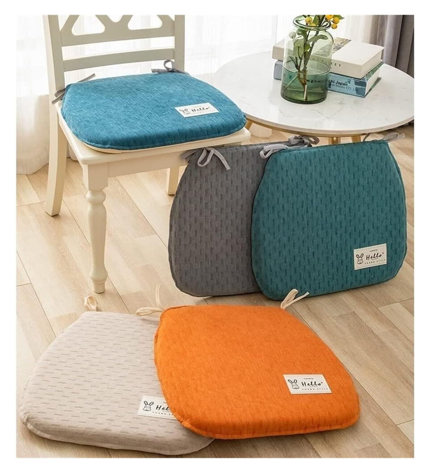 BAHELS Galette De Chaise Lot De 2 Avec Attaches, Coussin Chaise Cuisine