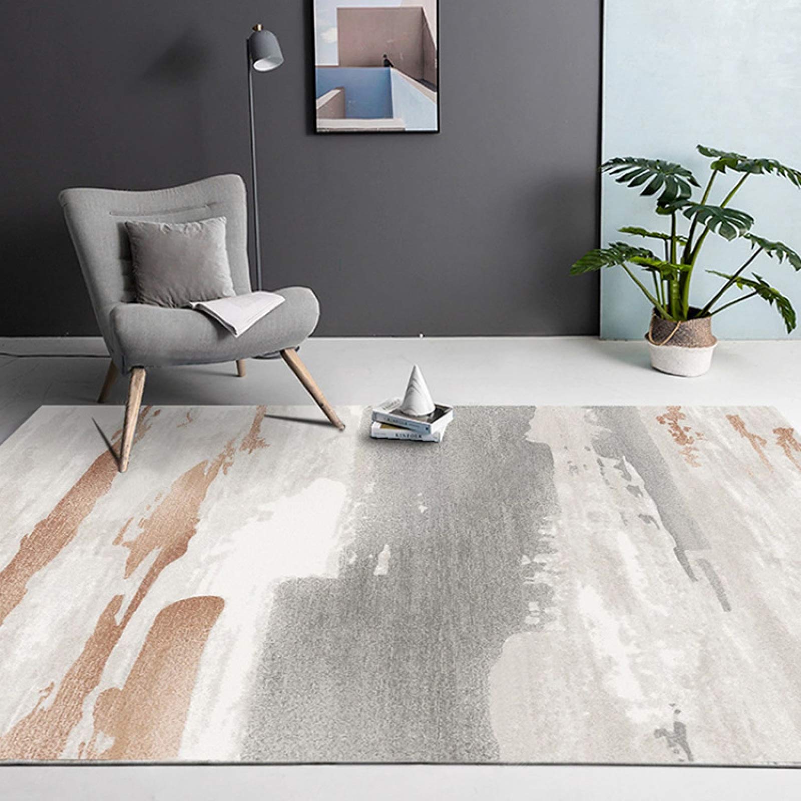 Tapis de sol antidérapant NF Area Rugs grand format 180 x 200 cm moderne