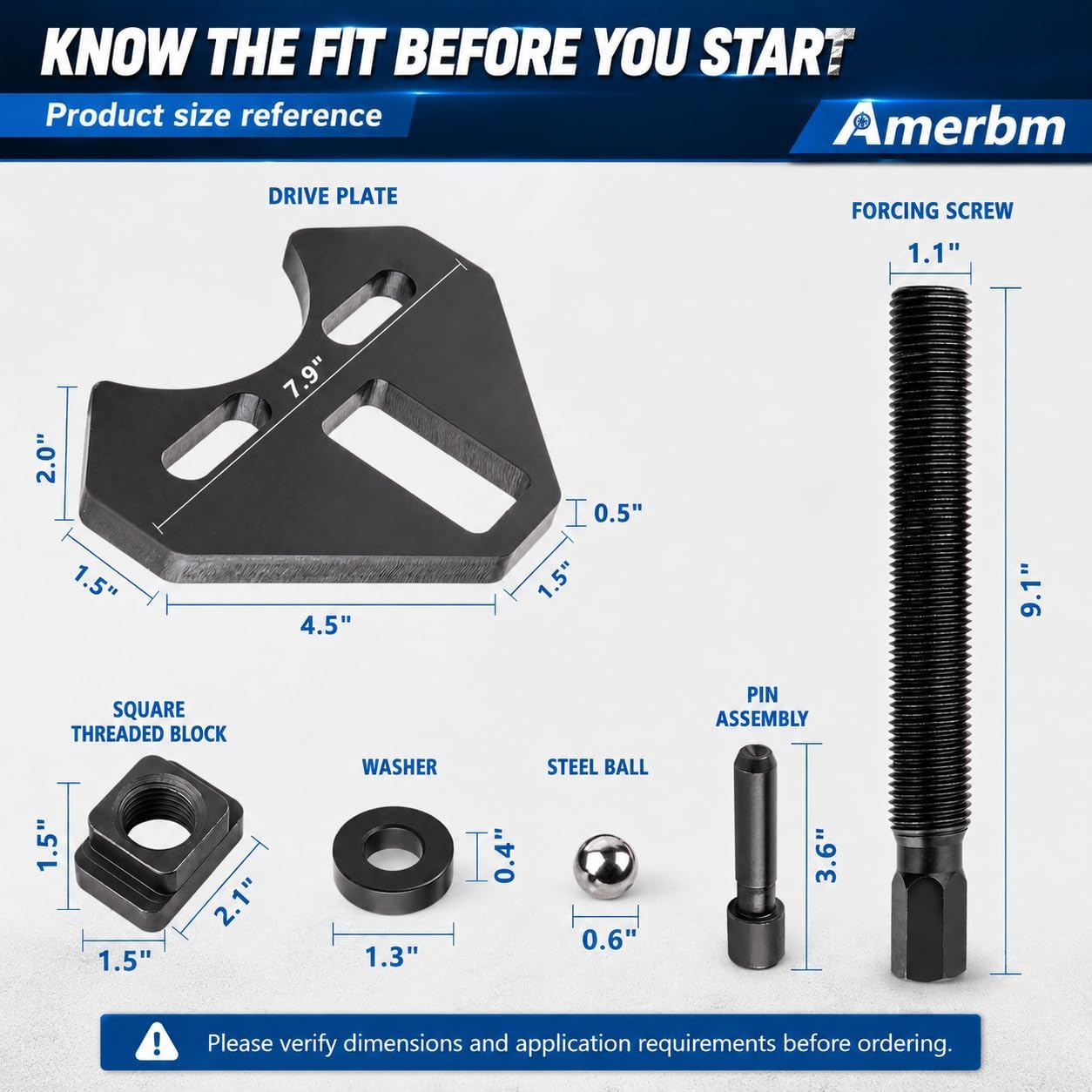 40100 Wheel Hub Removal Tool & Bearing Puller, Universal Wheel Hub Remover Compatible with All 5, 6 and 8 Lug Axle Bolt Hubs, Professional Automotive Stubborn Frozen Hub Extractor Tool