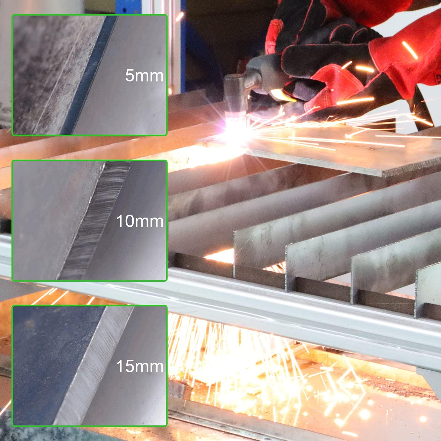 Plasma cutting various thicknesses