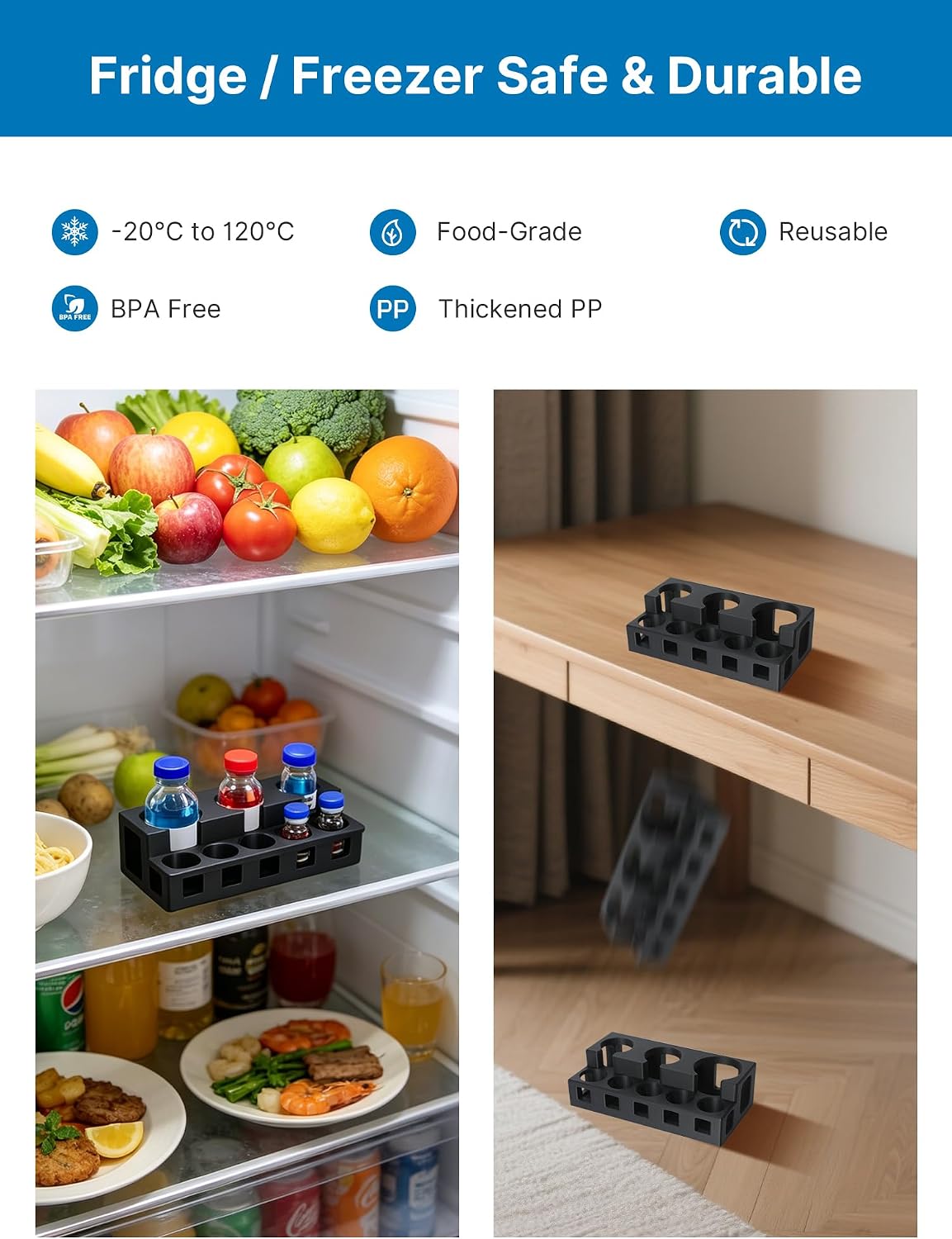 Peptide Case for 3ml, 5ml, 10ml, 20ml and 30ml, Insulin & Peptide Vial Holder for Fridge, Peptide Case for Fridge, Insulin Travel Case for Daily Use for Diabetics, 3D Printed (Black) | 3ml, 5ml, 10ml, 20ml and 30ml, Insulin & Peptide Vial Holder for Fridge, Insulin Travel Case for Daily Use for Diabetics