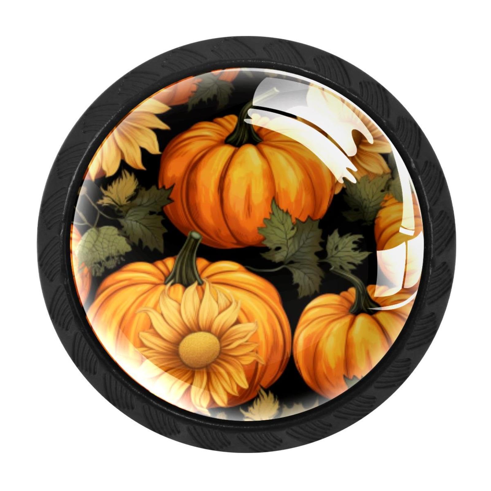 CHENZZZZ 4 Pack Thanksgiving Pumpkin Kitchen Cabinet Knobs Drawer Knobs Door Dresser Handles for Personalized Gifts Great for Any Occasion