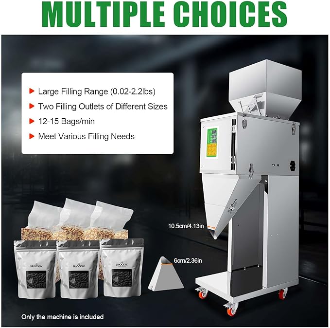 Llenadora Automática de Partículas, Rango 10-999g, Acero Ino miniatura 3