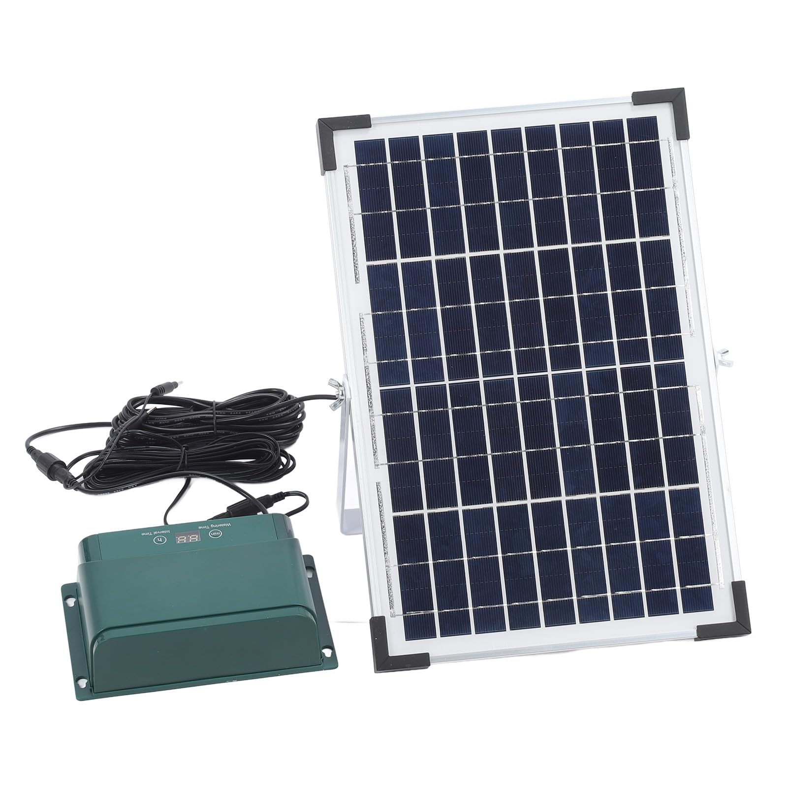 Kit di Irrigazione Solare Automatica a Goccia, di Irrigazione Automatica in Silicio Policristallino Impermeabile per Balconi e Giardini, Tubo da 50 M