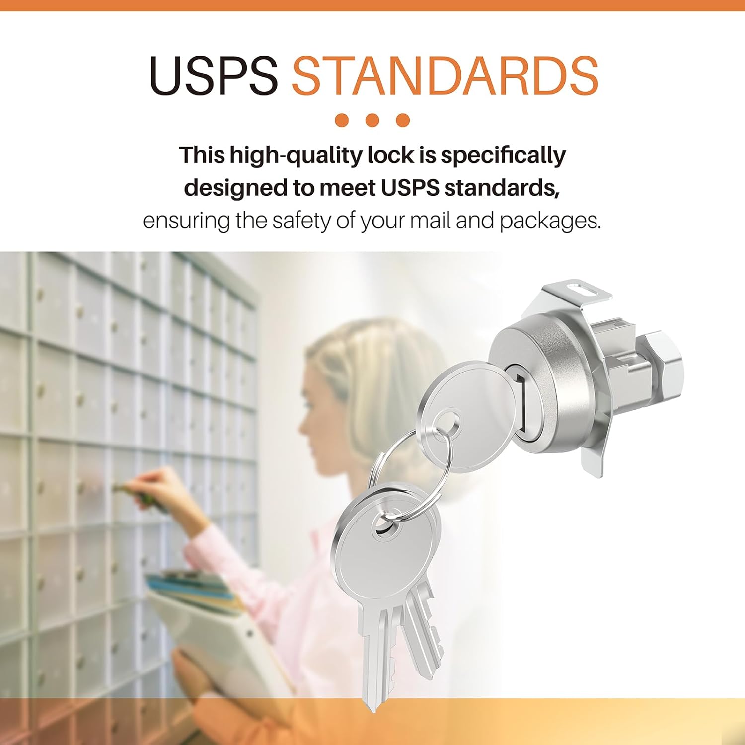 L-1172C National Mailbox Lock Replacement C9100 - with 3 Keys, Replacement for USPS Mailbox Key Lock -10 Pack