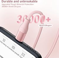 Vista 5 de Cable USB C, 60 W PD USB C a USB C, paquete de 3 cables de carga rápida de 6 pies tipo C compatible con iPhone 15/15 Pro/15 Pro Max/15 Plus iPad