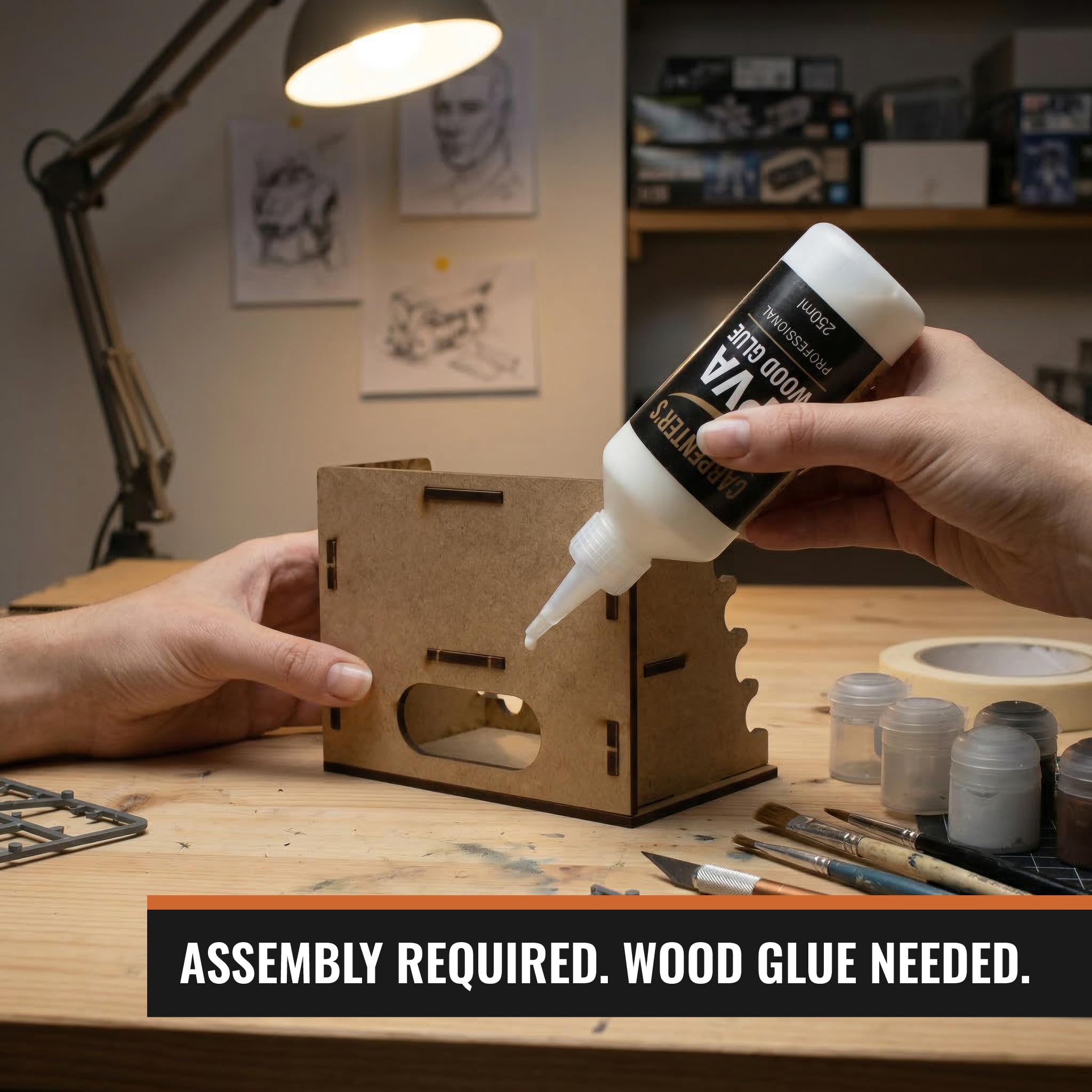 PROSCALE Penseelstandaard Voor Modelbouw – Organizer Voor Vallejo En Army Painter, Geschikt Voor Warhammer En Miniaturen, Incl. Handleiding
