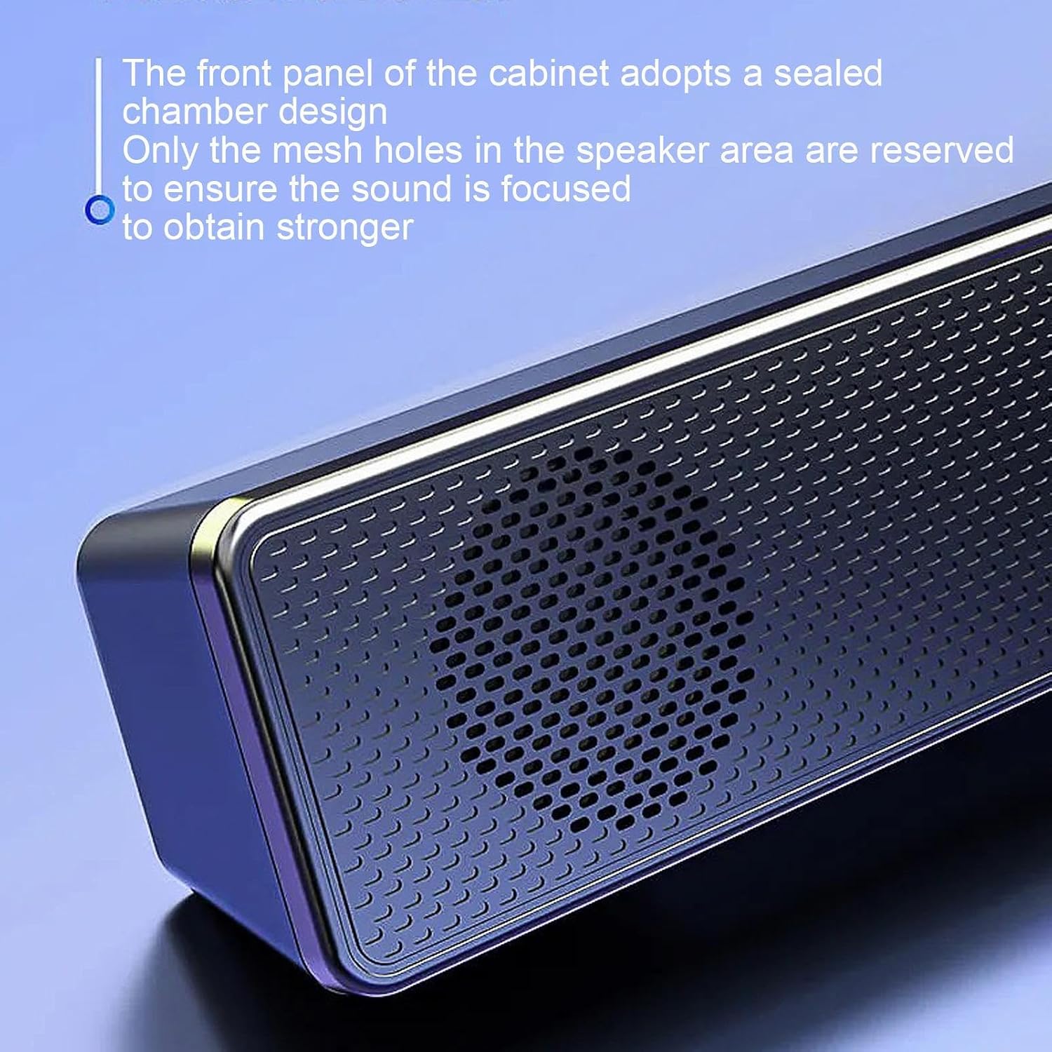 Soundbar - Wireless Desktop Audio Speaker, Compact Home Theater Bar System with Immersive Stereo Surround Enhanced Bass Output, Seamless Connectivity Function, Ideal for Movies Music