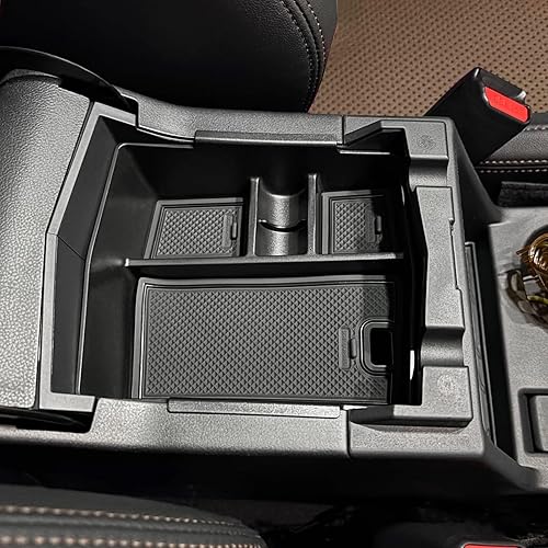 JKCOVER Bandeja organizadora de consola central compatible con Subaru Forester 2025 para reposabrazos interior, caja de almacenamiento, accesorios
