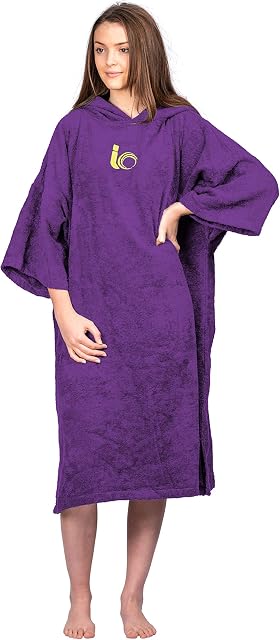 Intrepid Outdoors Changing Robe - Premium 100% Cotton Poncho For Beach, Surfing, Swimming, Triathlon, Indoors and Outdoor Activities - Adults
