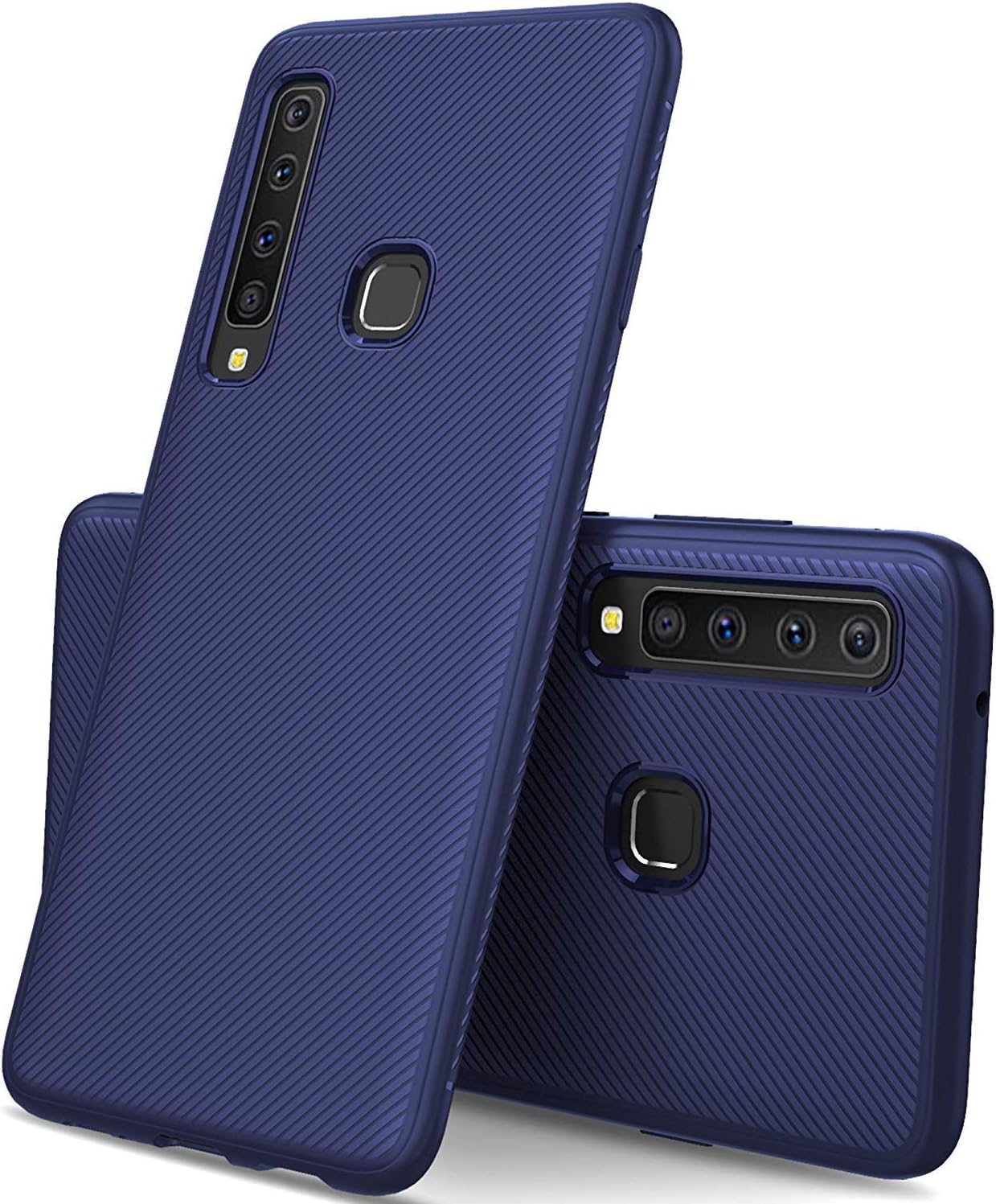 Fablue® [360 Degree Protection] [Scratch Resistant] Premium Flexible Soft Anti Slip TPU Case Shockproof Protection Case Back Cover for Samsung Galaxy A9 (2018)-Blue