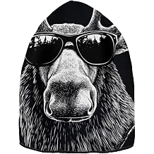Moose Sunglasses Funny Beanie for Men Women Fashion Unisex Winter Hat Reversible Skull Knit Cap Multi-Colored