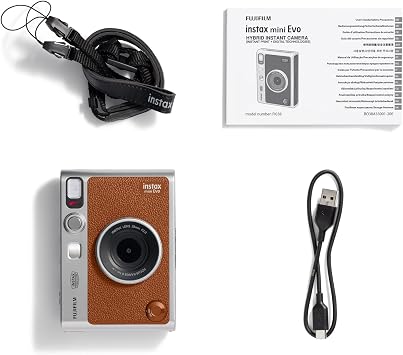 Fujifilm Instax Mini EVO Instant Camera - Brown