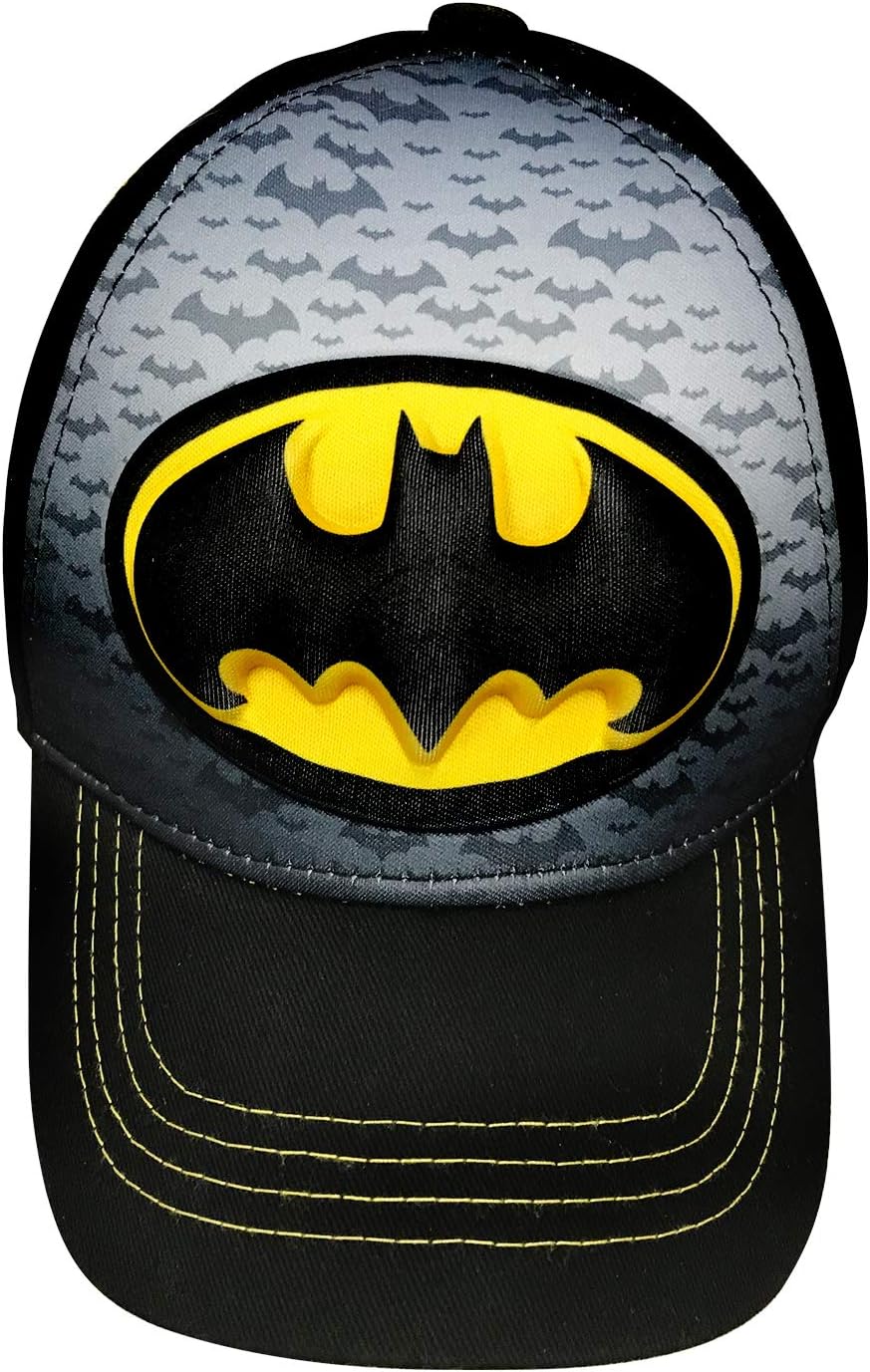 Batman-Logo Boys Flat Bill Snap Back Baseball Hat, Youth : Clothing, Shoes & Jewelry