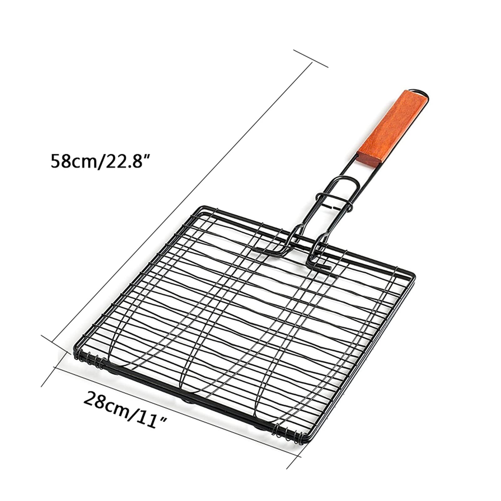 Cestas de parrilla BRICOLAJE TRIPLE PEQUETE AUMENTUDA AUMENTURA AUMENTUDA DE PEQUEÑA DE PEQUEÑA AUTRIENTE BARBACOA Herradora de pescado a la parrilla Herramienta de la barbacoa Pescado Grill Net Parri
