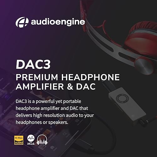 Miniatura 7 de Audioengine DAC3 32-Bit DAC portátil y amplificador de auriculares para alta resolución digital a analógica música y audio
