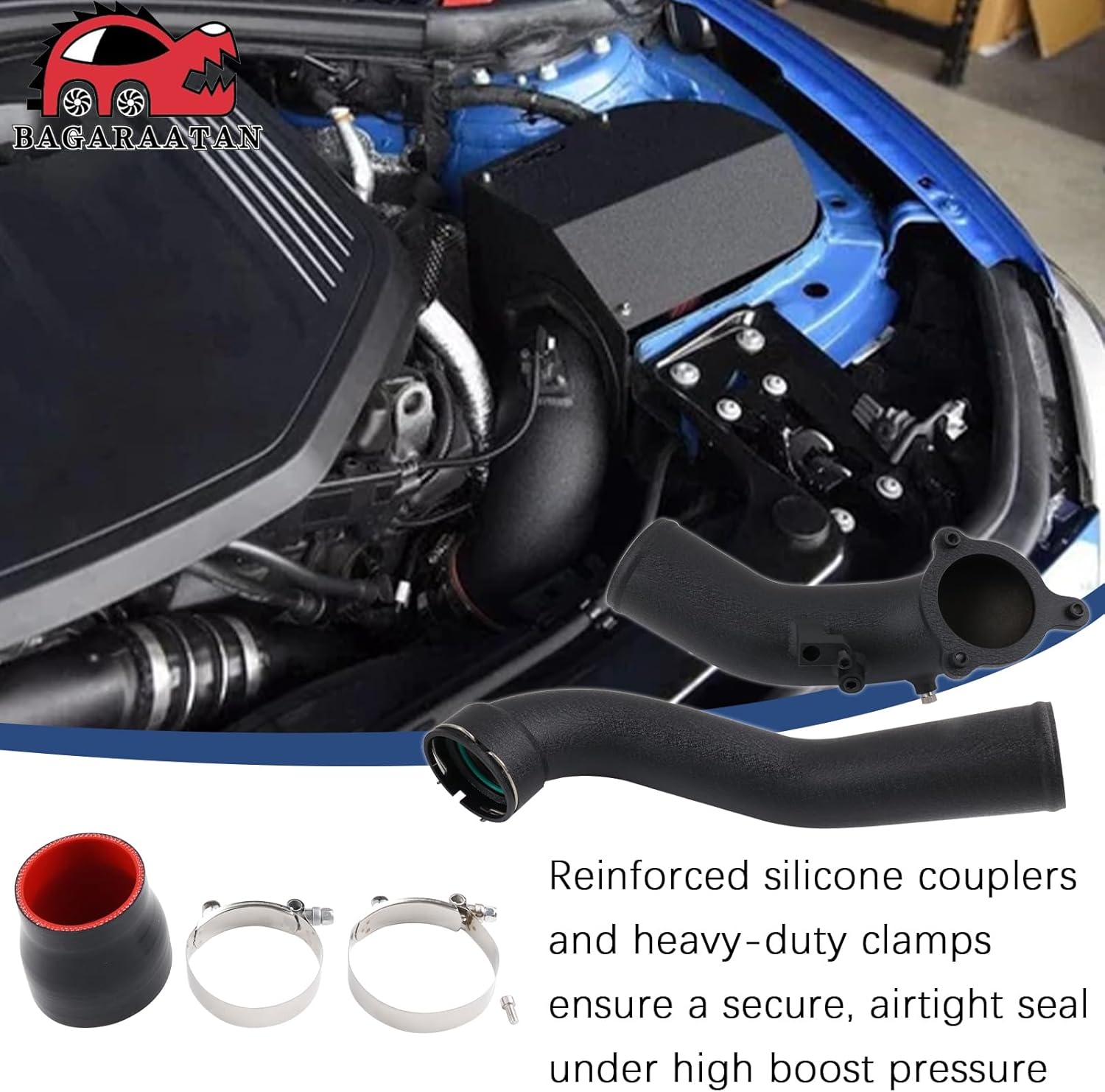 Intercooler Charge Pipe Kit Compatible with 2014-2018 BMW B58 3.0L M240i 340i 440i F20/F30/F32/F36 Turbo Cooling Intake Charge Pipe Kit