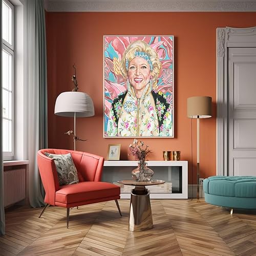 Miniatura 4 de YOWEIN Lienzo decorativo de los años 80 con diseño de niñas doradas, decoración estética de Betty White para habitación, carteles florales