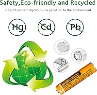 Vista 3 de Paquete de 6 pilas AAA recargables HHR-55AAABU NI-MH de 1,2 V para Panasonic 550 mAh batería para teléfonos inalámbricos