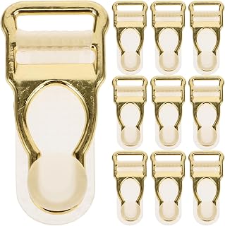 VILLCASE 10pcs Garter Clips Metal Suspender Clips, Straps Fasteners Garters End Buckle Suspender Clips Sewing Supplies for Making Clothing Parts DIY/Replacement Accessories
