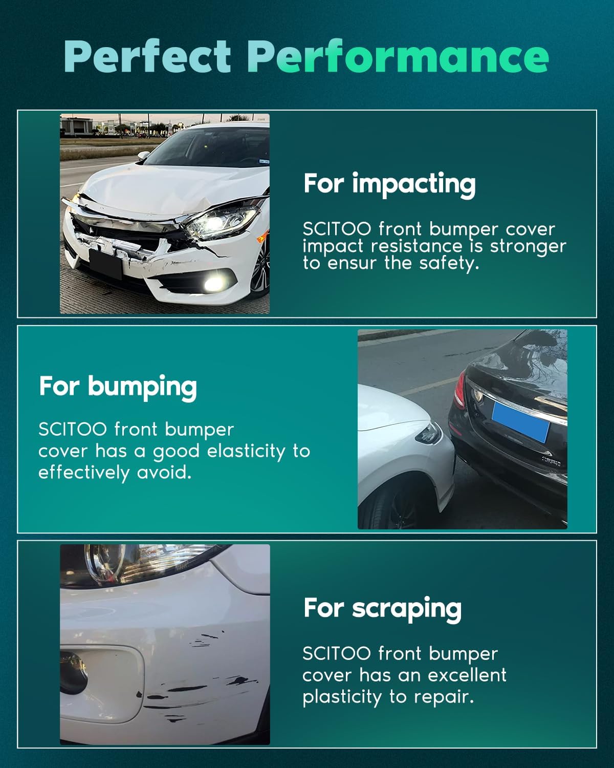 SCITOO Front Bumper Face Bar fit for 2014-2015 for Chevrolet Silverado 1500 Black Steel Bumper Comes without Parking Sensor HolesWithout Fog Light Holes