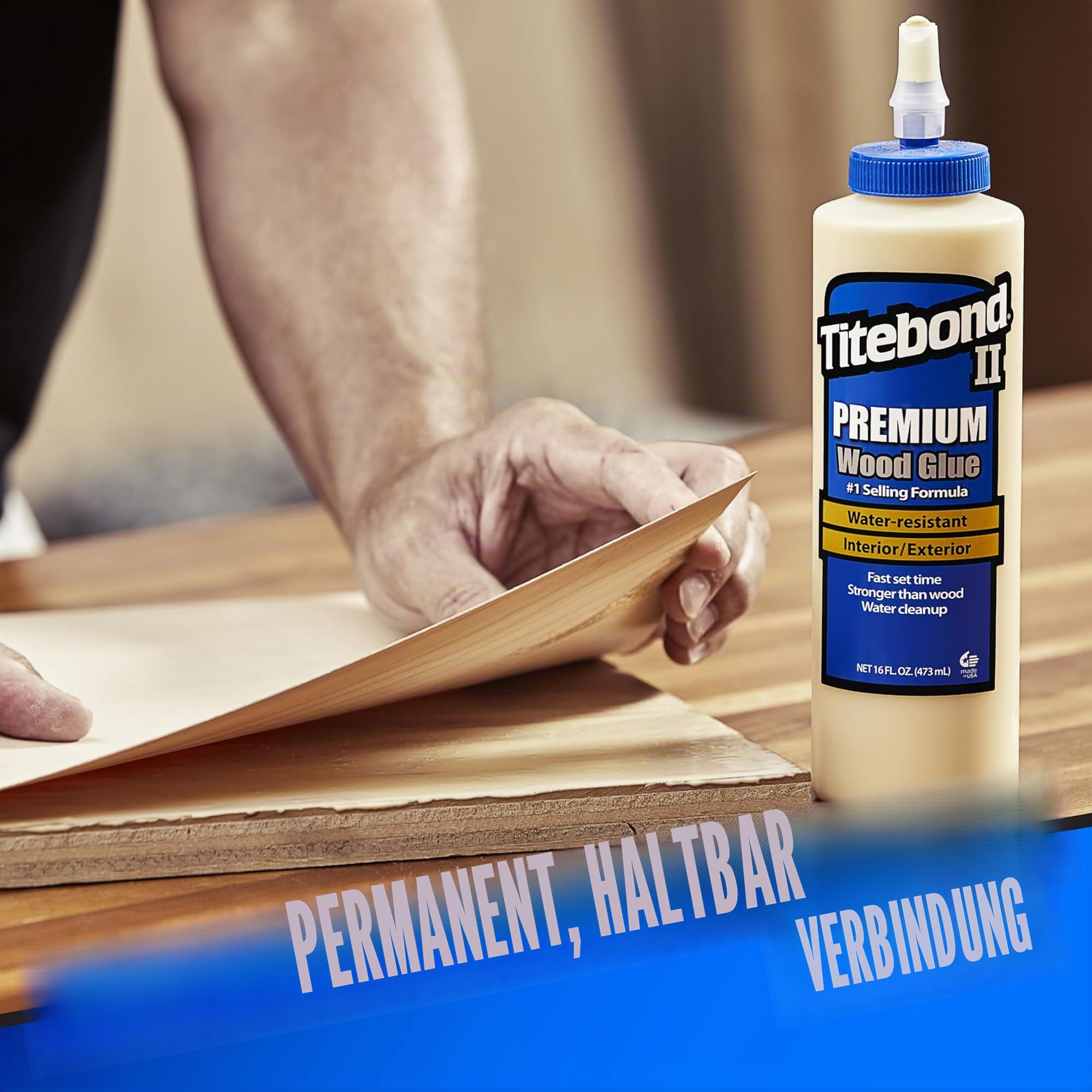 Titebond 5006 II Premium Holzleim, wasserfester Holzkleber für den Profigebrauch, Größe: 3748 g, 1 Stück, 500-6
