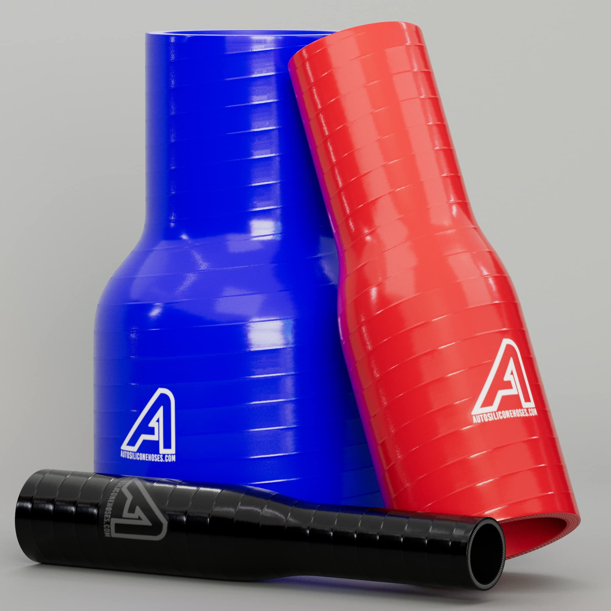 90 Mm – 70 Mm ID Nero In Silicone Dritto Riduzione Tubo - Foto 8