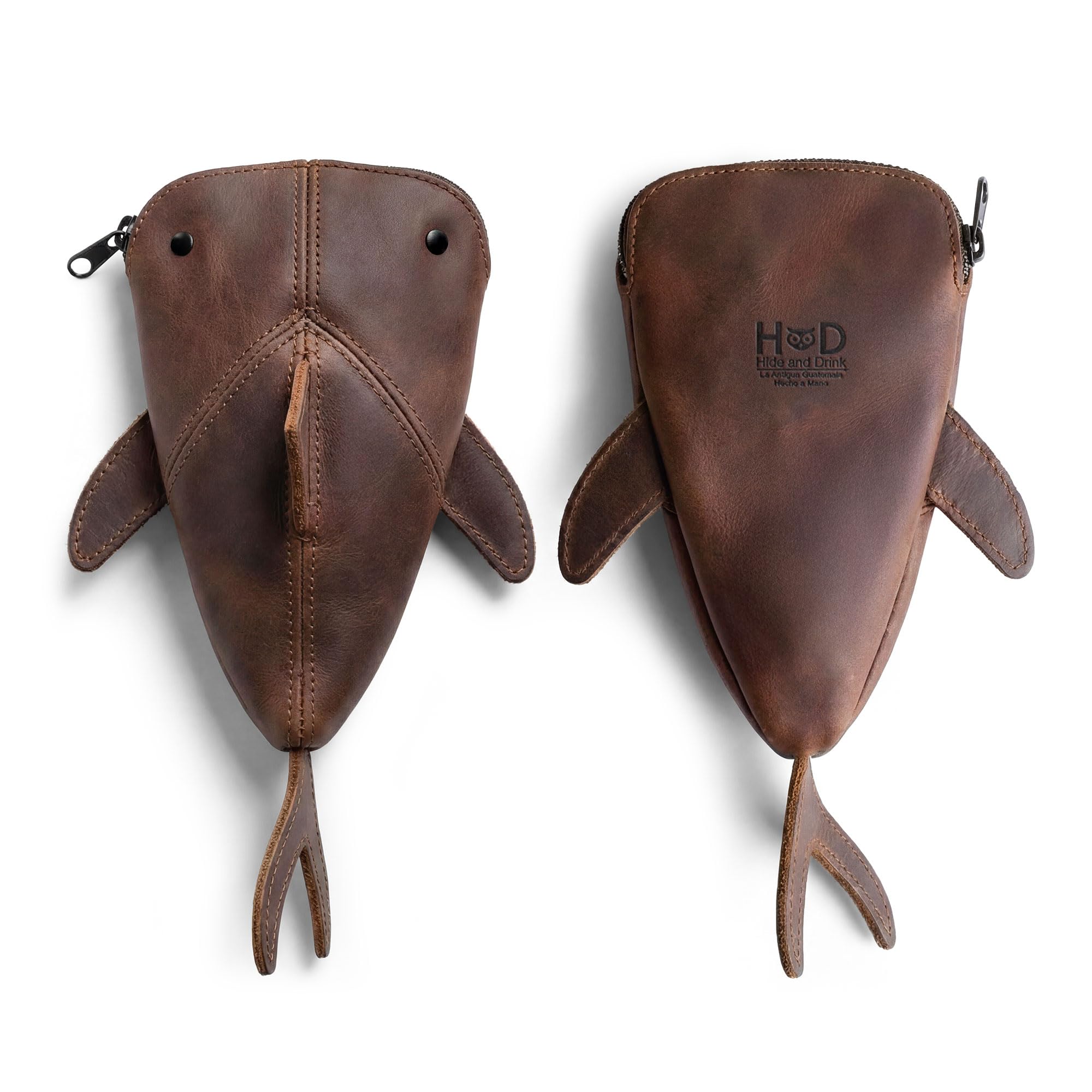 Amazon.com: Hide & Drink, Full Grain Leather Zipper Coin Pouch