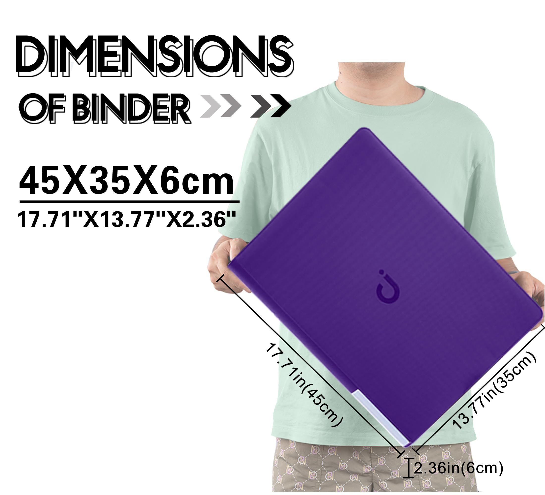 D DACCKIT Carpeta de tarjetas de intercambio, carpeta de tarjetas de 16 bolsillos con fundas para tarjetas coleccionables y tarjetas deportivas, álbum de tarjetas sin anillo para 1408 tarjetas (modelo