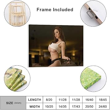 Hot Sexy Girl Posters Canvas Prints Big Boob Poster Girl Wall Art Canvas Painting Home Bar Kitchen Coffee Man Cave Garage Wall Decor Art Frameless 8x10inch