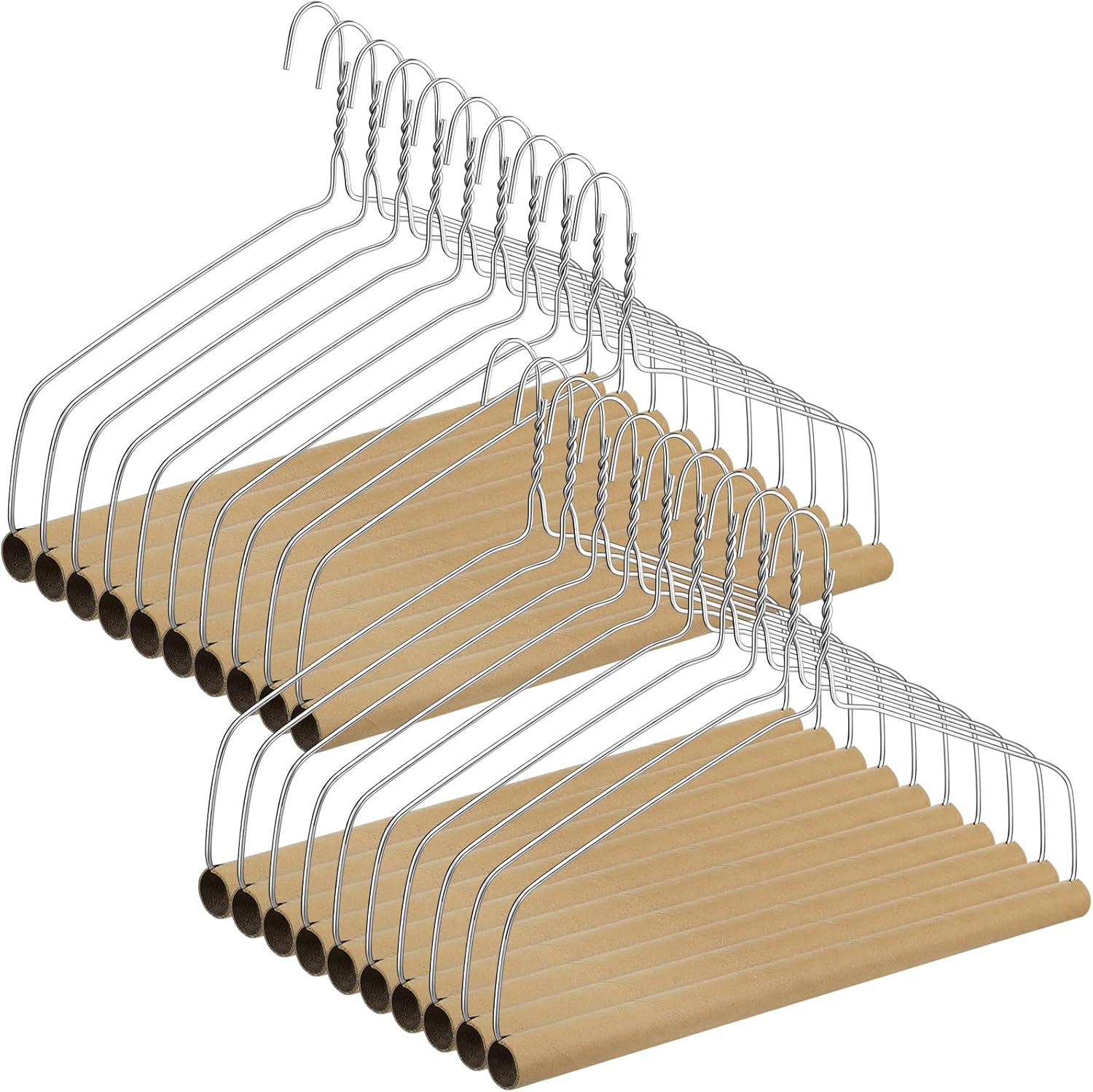20 Set Dry Cleaner Hangers - 18" Drapery & Tablecloth Hangers with Strong 10.5 Gauge Wire for Heavy Items