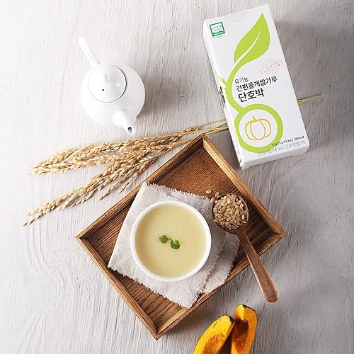 Miniatura 4 de Harina de arroz integral orgánica coreana para sopa, gachas (+polvo de calabaza kabocha) 2.65 onzas (0.53 onzas x 5 Ea)caja