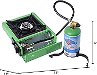 Vista 13 de Flame King Dual Fuel Butane & Propane Gas Camping Stove with Single Burner, Portable and Great for Outdoor Cooking, Backpacking