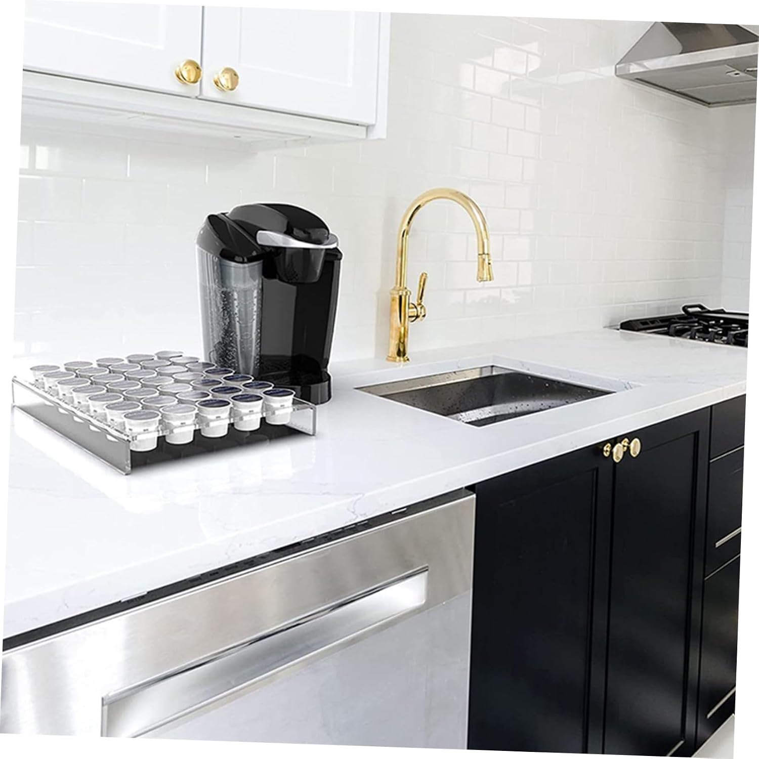 Acrylic Coffee Capsule Display Rack Pod Organizer Coffee Pod Holder Storage Rack Counter Accessory