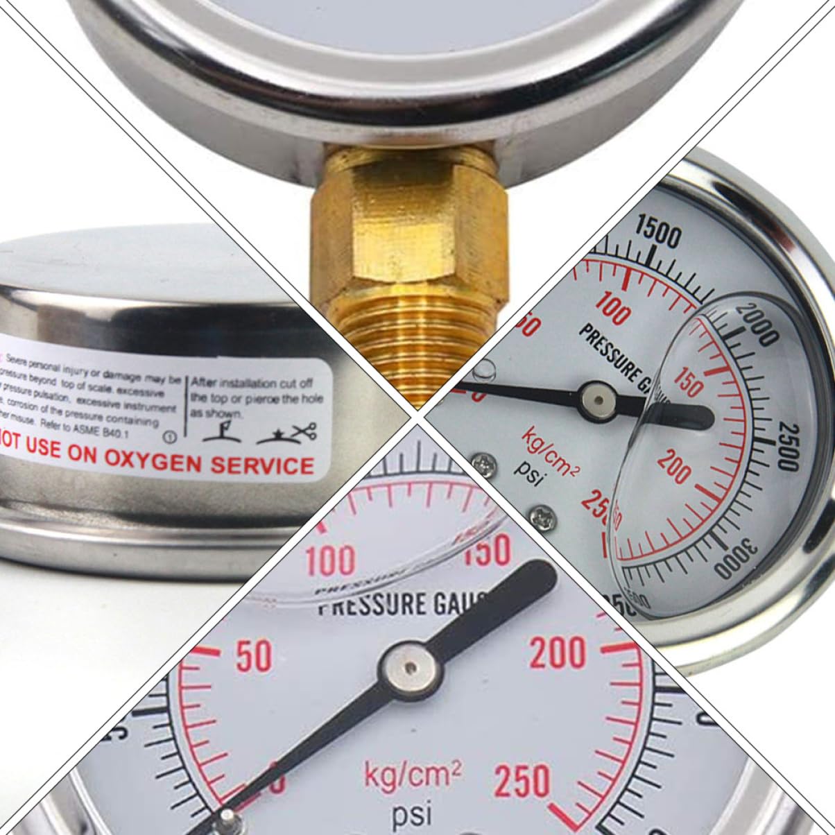 Manometro di Ricambio per Pressione dell'olio Autometer in Acciaio Inossidabile per Pressione dell'Acqua a Gas