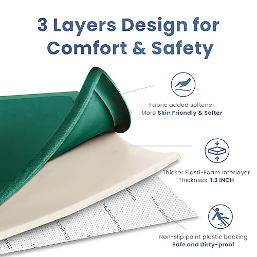 Miniatura 151 de Tapete de juego para bebé, tapete de espuma viscoelástica de 1.3 pulgadas de grosor, terciopelo coral suave, antideslizante, extragrande, tapete