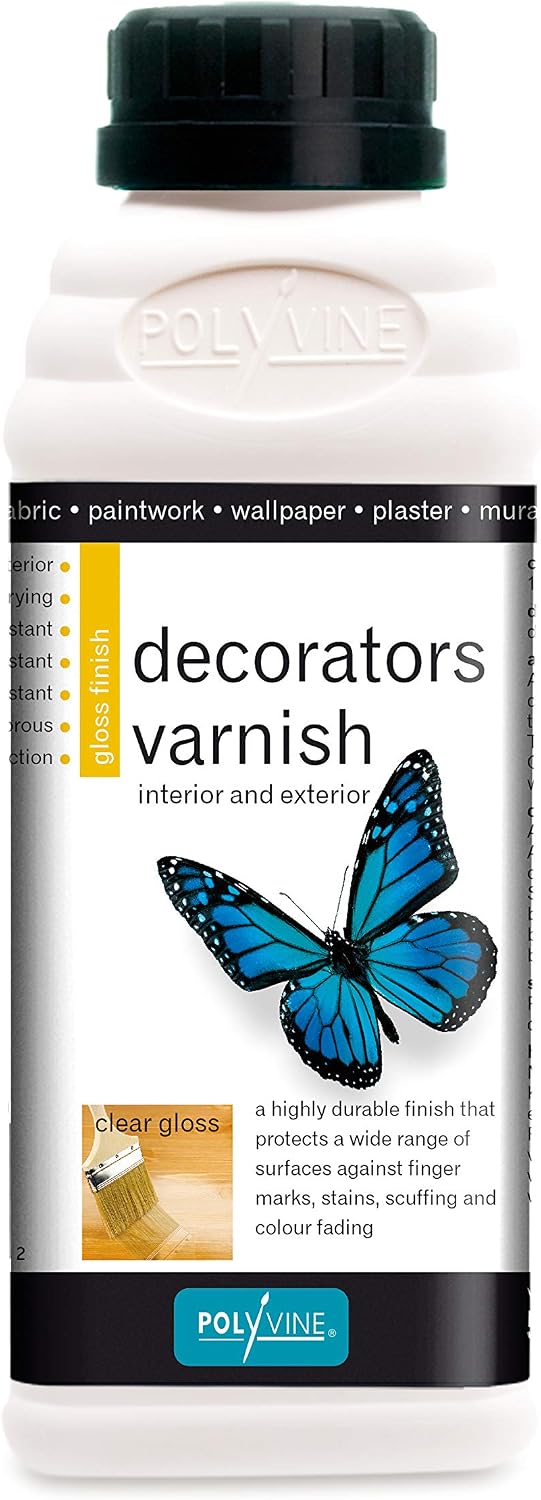 Polyvine Decorators Varnish Gloss, Water Resistant Clear Varnish with UV Protection, Seals and Protects Emulsion - Image 3