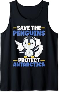 Save The Penguins, Protect Antarctica - Flag Of Antarctica Tank Top