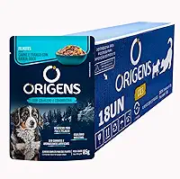 Ração Úmida Sachê Origens Cães Filhotes Carne com Frango 85g 18 Unidades Cachorro