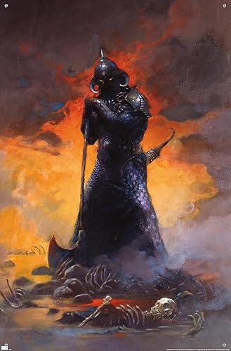 Miniatura 4 de Trends International Frank Frazetta - Póster de pared de Death Dealer 3, 22.37 x 34.00 pulgadas, paquete de póster premium y alfiler