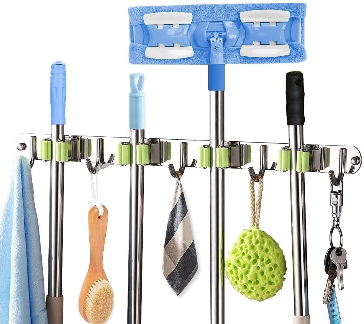 Topinon Broom Mop Holder Wall Mount Stainless Steel Tool Hanger Storage Organizer 1pc (B09SXXG4J3) Amazon Price History, Amazon Price Tracker