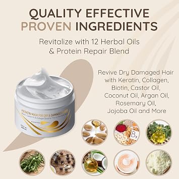 Vitamins hair cosmetics Keratin Hair Mask & Keratin Hair Treatment Straightening Kit - Deep Conditioner Hair Mask for Thin Hair - Straightener Smoothing Set - Keratina para Alisar el Pelo sin Formol