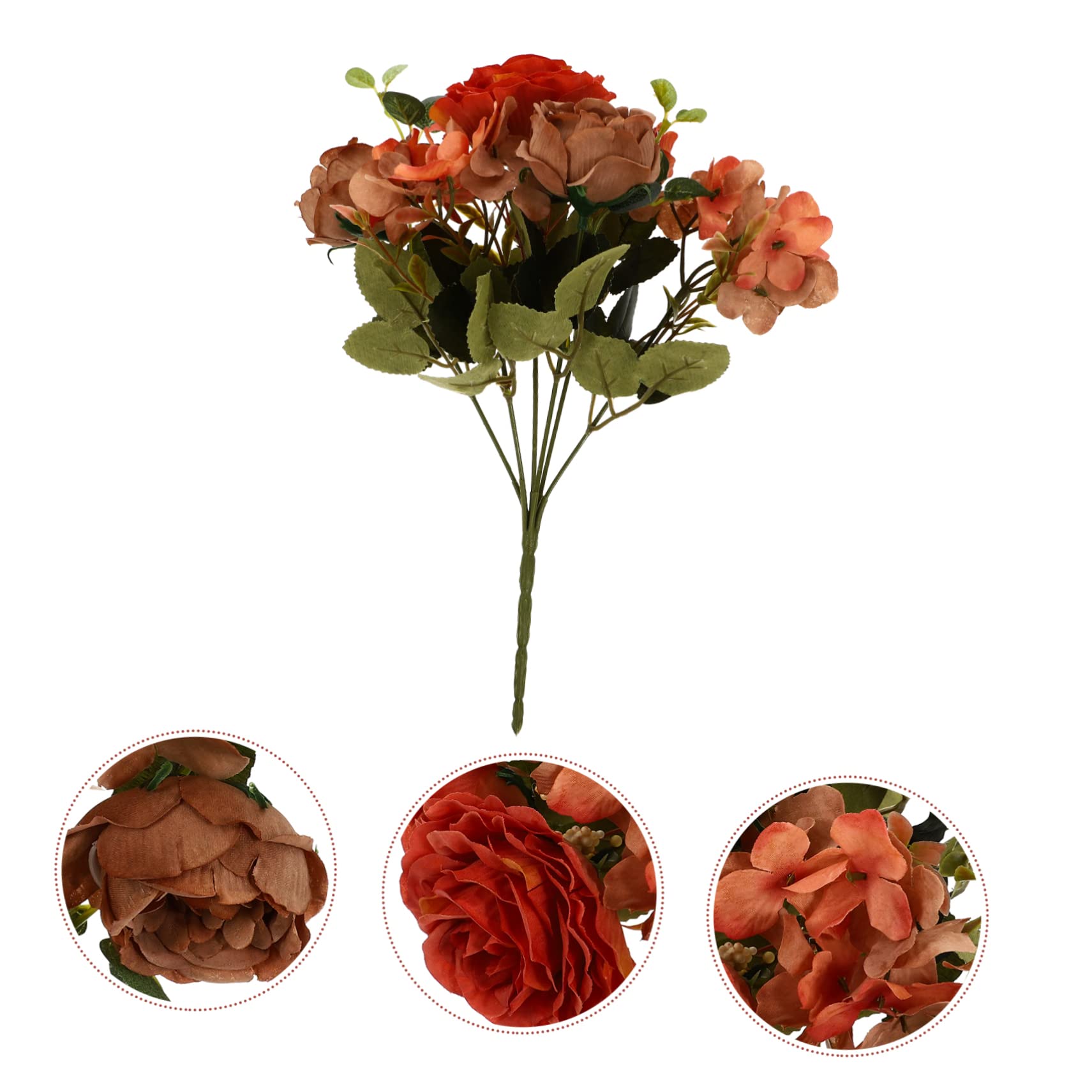IMIKEYA 8 STK künstliche Pfingstrose Kunstblumenstrauß künstliche blüten Vintage Wohnkultur künstliche Pflanzen im freien Heimdekoration künstliche Blumen Simulationsblumenstrauß Draht