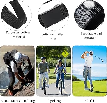Belts for Men,Mens Adjustable Canvas Fabric Nylon Belt Fits Anywhere,Cut To Fit Canvas Web Size Up to 47
