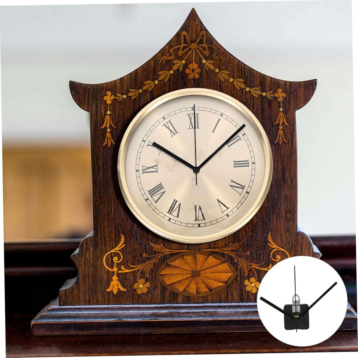 4 Sets Silent Quartz Long Shaft Clock Movement Kit DIY Wall Clock Mechanism with Shaft Elegant Hands Reliable Timekeeping Easy Repair Parts