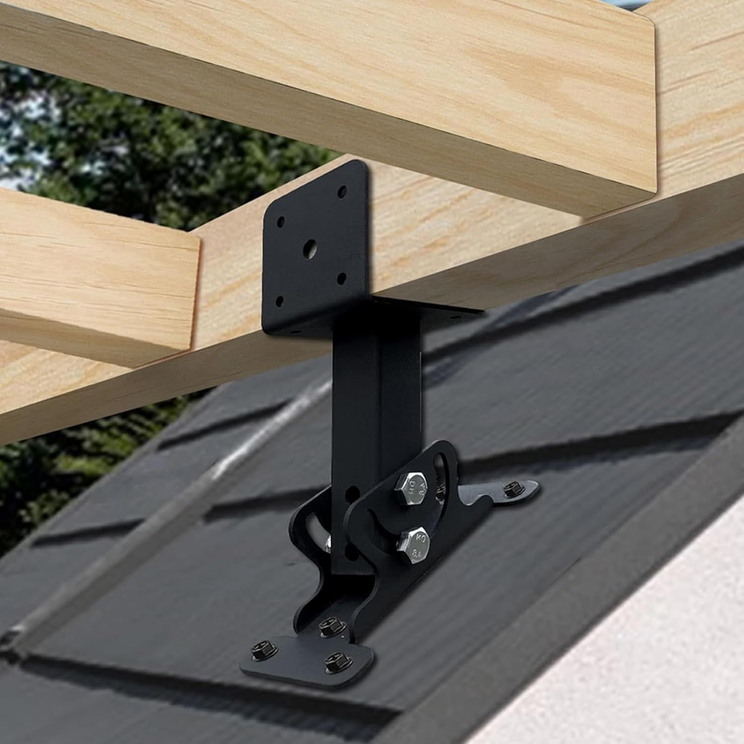 Angle Adjustable Roof Riser Beam Mounting Bracket for Gazebo, Roof, Patio, Pergola 1Pcs